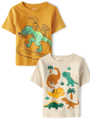 Baby And Toddler Boys Dino Graphic Tee 2-Pack