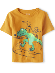 Camiseta con gráfico Dino Volcano para bebés y niños pequeños