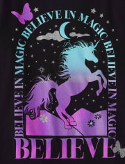 Pack de 2 camisetas con estampado de unicornio Love de Girls