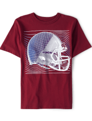 Camiseta con gráfico de casco de fútbol americano para niño