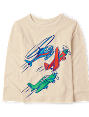 T-shirt graphique avion pour bébés et tout-petits garçons