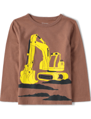 T-shirt graphique de construction pour bébés et tout-petits garçons