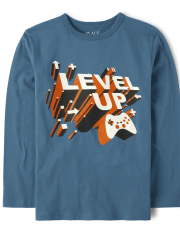 Camiseta gráfica Level Up para niños