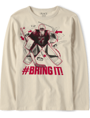 T-shirt graphique de hockey pour garçons