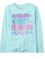 Girls Best Daughter Graphic Tee