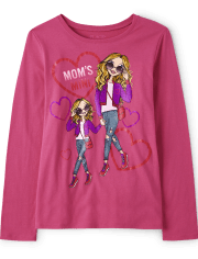 Mini camiseta gráfica de mamá para niñas