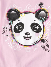 T-shirt graphique panda pour fille