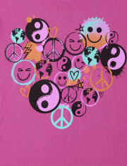 Girls Icon Heart Graphic Tee
