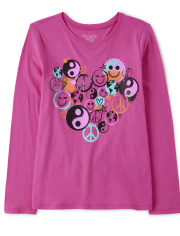 Girls Icon Heart Graphic Tee