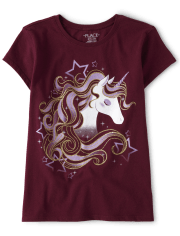 Girls Unicorn Graphic Tee