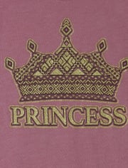 Camiseta con gráfico de princesa para niña