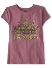 Camiseta con gráfico de princesa para niña