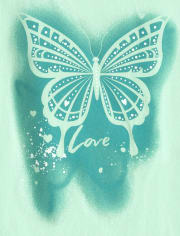 Girls Butterfly Graphic Tee