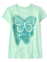 Girls Butterfly Graphic Tee