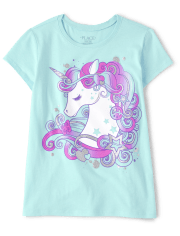 T-shirt graphique licorne pour fille