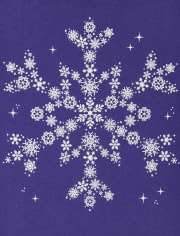 Camiseta con estampado de copos de nieve para niñas