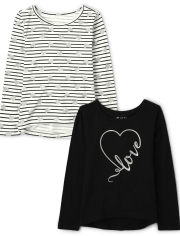 Girls Love High Low Top 2-Pack