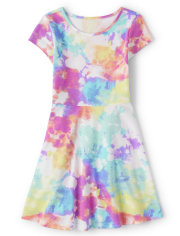 Vestido skater estampado para niñas