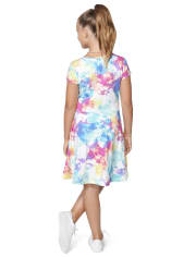 Vestido skater estampado para niñas