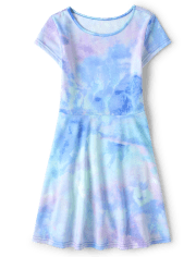 Vestido skater estampado para niñas