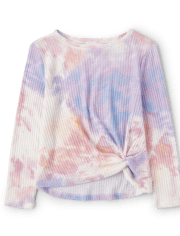 Girls Tie Dye Knot Top