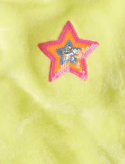 Haut graphique en sherpa à sequins pour fille