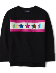 Girls Colorblock Star Top