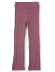Girls Ribbed Flare Pants