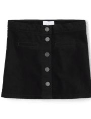Girls Button Corduroy Skirt