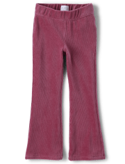 Pantalones acampanados de pana elástica para niñas