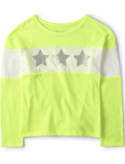 Girls Colorblock Star Top