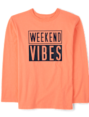 Camiseta con estampado Weekend Vibes para niños