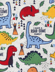 Pijamas de una pieza de algodón con ajuste ceñido de dinosaurios y vehículos de construcción para bebés y niños pequeños