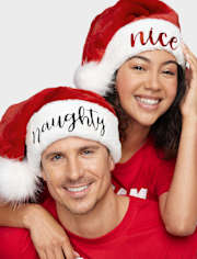 Sombreros de Papá Noel reversibles para adultos unisex