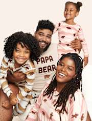 Pijama de punto con suéter de oso familiar a juego para mujer