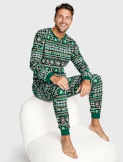 Pijama térmico Fairisle familiar a juego para hombre