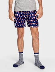 Mens Flannel Pajama Shorts