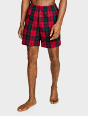 Pantalones Shortsde pijama de franela para hombre