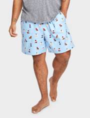 Mens Flannel Pajama Shorts
