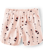 Womens Champagne Flannel Pajama Shorts