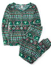 Pijama térmico Fairisle familiar a juego para mujer