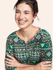 Pijama térmico Fairisle familiar a juego para mujer