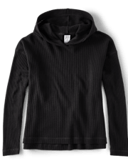Womens Oversized Thermal Hooded Top