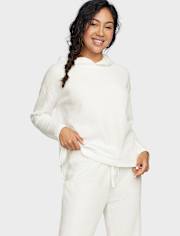 Womens Oversized Thermal Hooded Top