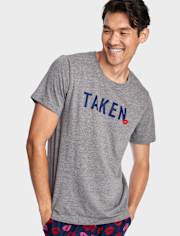 Camiseta para dormir con estampado del día de San Valentín para hombre