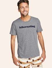 Camiseta para dormir con estampado gráfico para hombre