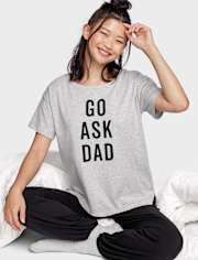 Camiseta para dormir con estampado gráfico para mujer