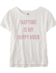 Camiseta para dormir con estampado gráfico para mujer