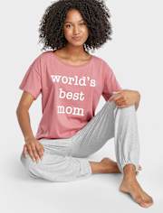Camiseta para dormir con estampado gráfico para mujer