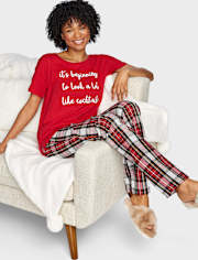 Womens Print Flannel Pajama Pants
